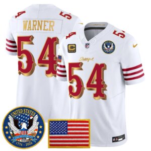 Fred Warner #54 San Francisco 49ers United States 250th Anniversary Patch Vapor Limited Jersey - All Stitched
