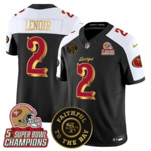 Deommodore Lenoir #2 San Francisco 49ers SF 2025 "Rivalries" 5x Champions & Faithful To The Bay Patch Vapor Limited Jersey - All Stitched
