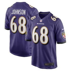 Zack Johnson Baltimore Ravens  Home Game Player Jersey - Purple