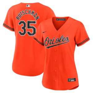 Women's Baltimore Orioles Adley Rutschman #35 Orange Alternate Replica Player Jersey