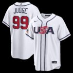 USA Baseball Aaron Judge #99 White 2026 World Baseball Classic Home Stadium Jersey