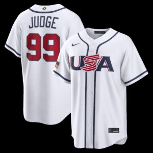 USA Baseball Aaron Judge #99 White 2026 World Baseball Classic Home Stadium Jersey