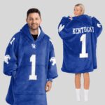 Adult #1 Kentucky Football Unisex Blanket Hoodie