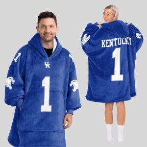 Adult #1 Kentucky Football Unisex Blanket Hoodie