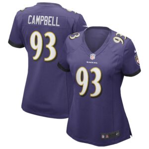 Calais Campbell Baltimore Ravens  Women's Game Player Jersey - Purple