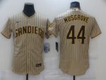 Men San Diego Padres #44 Musgrove brown stripe Elite 2021  Jersey