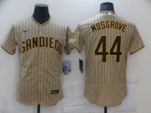 Men San Diego Padres #44 Musgrove brown stripe Elite 2021  Jersey