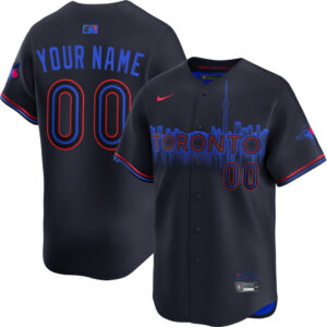 Custom Toronto Blue Jays 2024 City Connect Limited Jersey - Navy