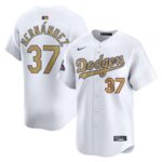 Men's #37 Teoscar Hernandez Los Angeles Dodgers  2025 Gold Collection Limited White Jersey