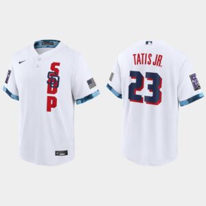 Men's San Diego Padres #23 Fernando Tatis Jr. White 2021 All-Star Game Jersey
