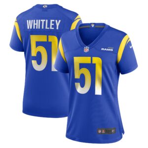 Benton Whitley Los Angeles Rams  Women's Game Player Jersey - Royal