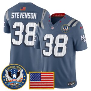 Rhamondre Stevenson #38 New England Patriots United States 250th Anniversary Patch Vapor Limited Jersey - All Stitched