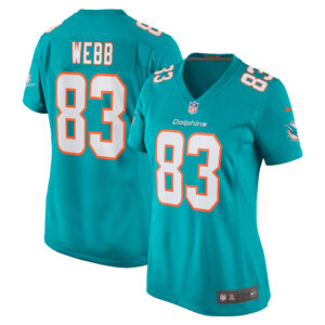 Raleigh Webb Miami Dolphins Women's Team Game Jersey -  Aqua