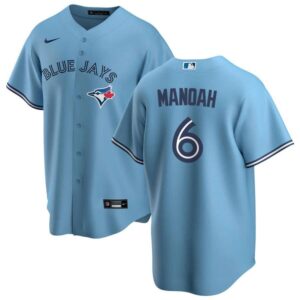Men's Toronto Blue Jays #6 Alek Manoah  Alternate Powder Blue Jersey