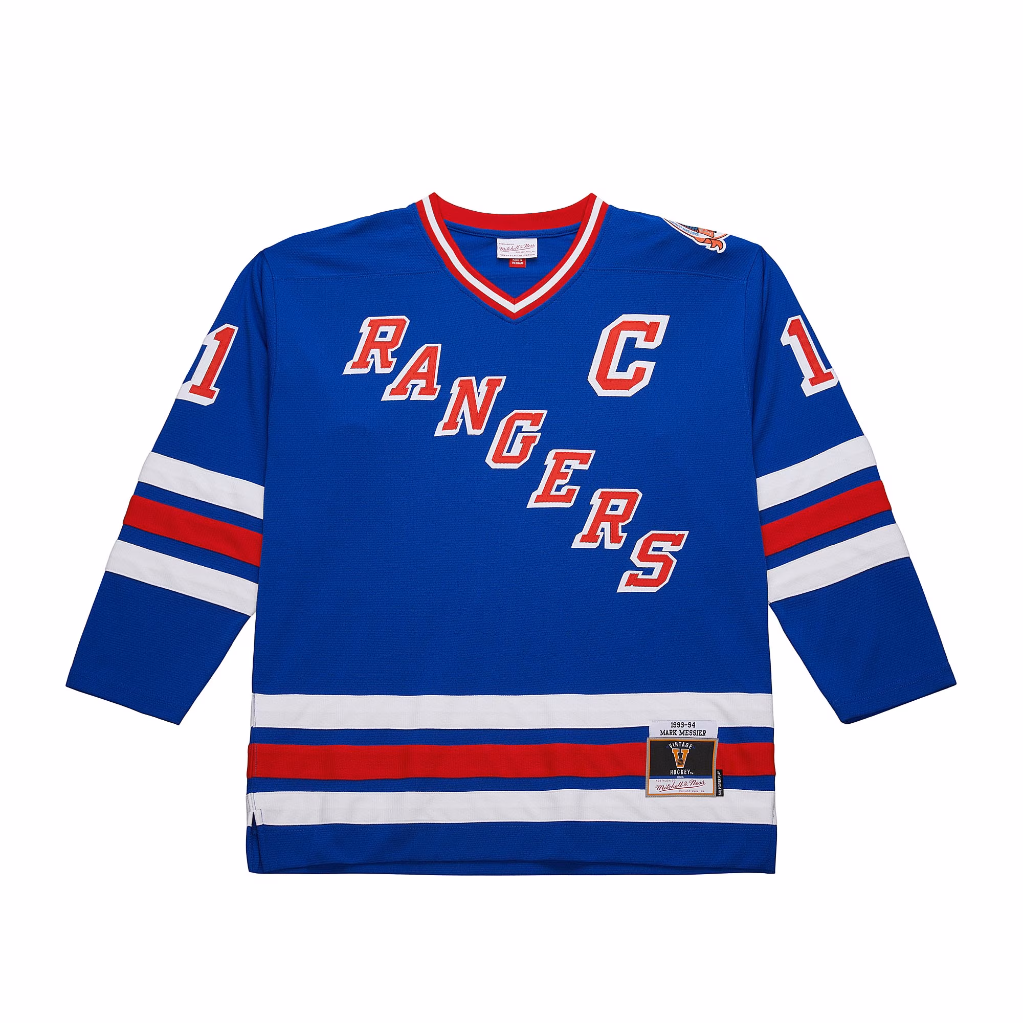 New York Rangers Mark Messier #11 Mitchell & Ness Blue Big & Tall 1993/94 Blue Line 2.0 Jersey