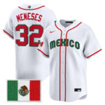 Joey Meneses #32 Mexico Baseball 2026 World Baseball Classic Home Stadium Jersey - White