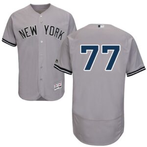 New York Yankees #77 Clint Frazier Grey Flexbase Collection Stitched Jersey