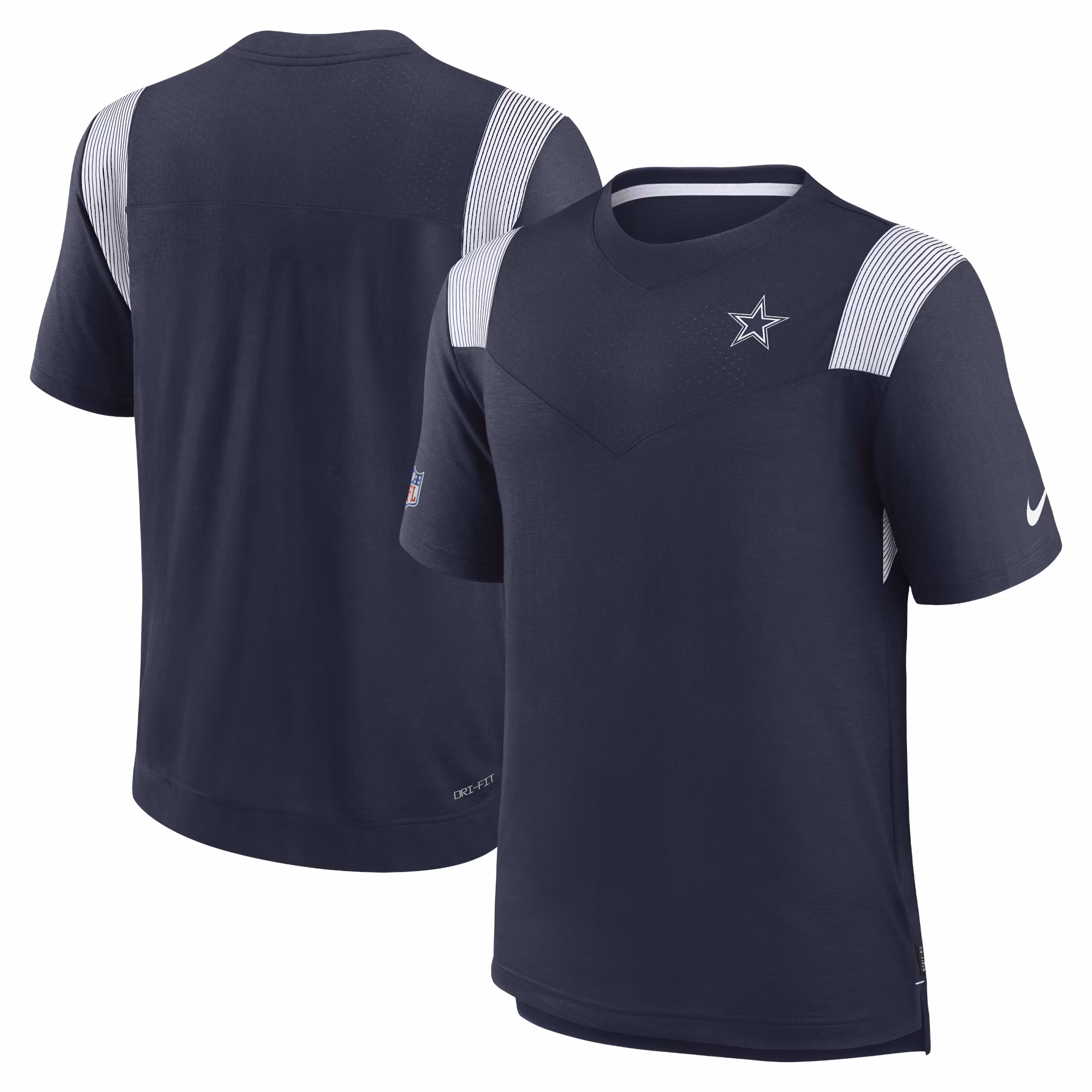 Men's Navy Dallas Cowboys Sideline Tonal Logo Performance Player T-Shirt