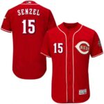 Men's Cincinnati Reds #15 Nick Senzel Red Flex Base Alternate Collection Jersey