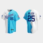 Men's Los Angeles Dodgers #25 Bobby Miller 2022 All-Star Futures Game Split Jersey - White Teal