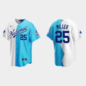 Men's Los Angeles Dodgers #25 Bobby Miller 2022 All-Star Futures Game Split Jersey - White Teal
