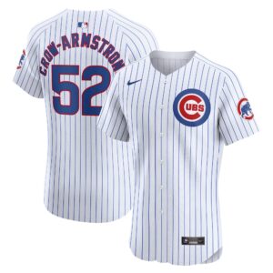 Men's Chicago Cubs Pete Crow-Armstrong  White Home Elite Player Jersey