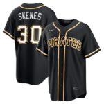 Paul Skenes #30 Pittsburgh Pirates Fashion Replica Black Out Jersey - Black