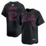 Men's New York Mets Francisco Lindor  Black Alternate Limited Player Jersey