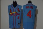 Men's St. Louis Cardinals #4 Yadier Molina Light Blue 2020 Cool and Refreshing Sleeveless Fan Stitched Flex  Jersey