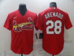 Men's St. Louis Cardinals #28 Nolan Arenado Red Stitched Cool Base  Jersey