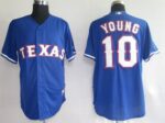Texas Rangers #10 Michael Young Stitched Blue Jersey