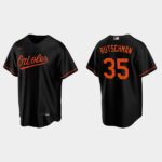 Men's Baltimore Orioles #35 Adley Rutschman Cool Base Alternate Jersey - Black