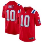 Drake Maye New England Patriots 2024 Draft First Round Pick Player Game Jersey - Red