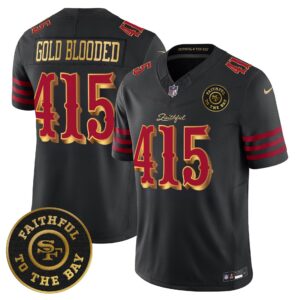 San Francisco 49ers Gold Blooded 415 SF "Rivalries" Vapor Limited Jersey - Faithful To The Bay Patch - All Stitched