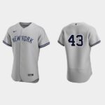 Men's New York Yankees #43 Jonathan Loaisiga Gray Road Flex Base Jersey