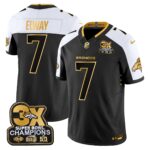 John Elway Denver Broncos-Time Champions Patch Gold Vapor Limited Jersey - All Stitched