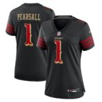 Ricky Pearsall #1 San Francisco 49ers Women's 2025 Rivalries Collection Game Jersey - Black