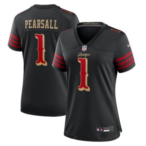 Ricky Pearsall #1 San Francisco 49ers Women's 2025 Rivalries Collection Game Jersey - Black