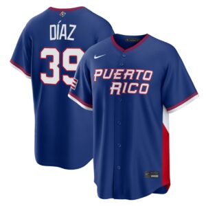 Edwin Díaz #39 Puerto Rico Baseball 2026 World Baseball Classic Road Stadium Jersey - Royal