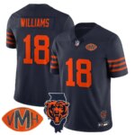 Caleb Williams #18 Chicago Bears CHI Honor Virginia Halas McCaskey Jersey - All Stitched