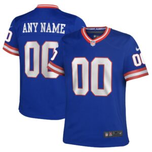 New York Giants  Youth Classic Custom Game Jersey - Royal