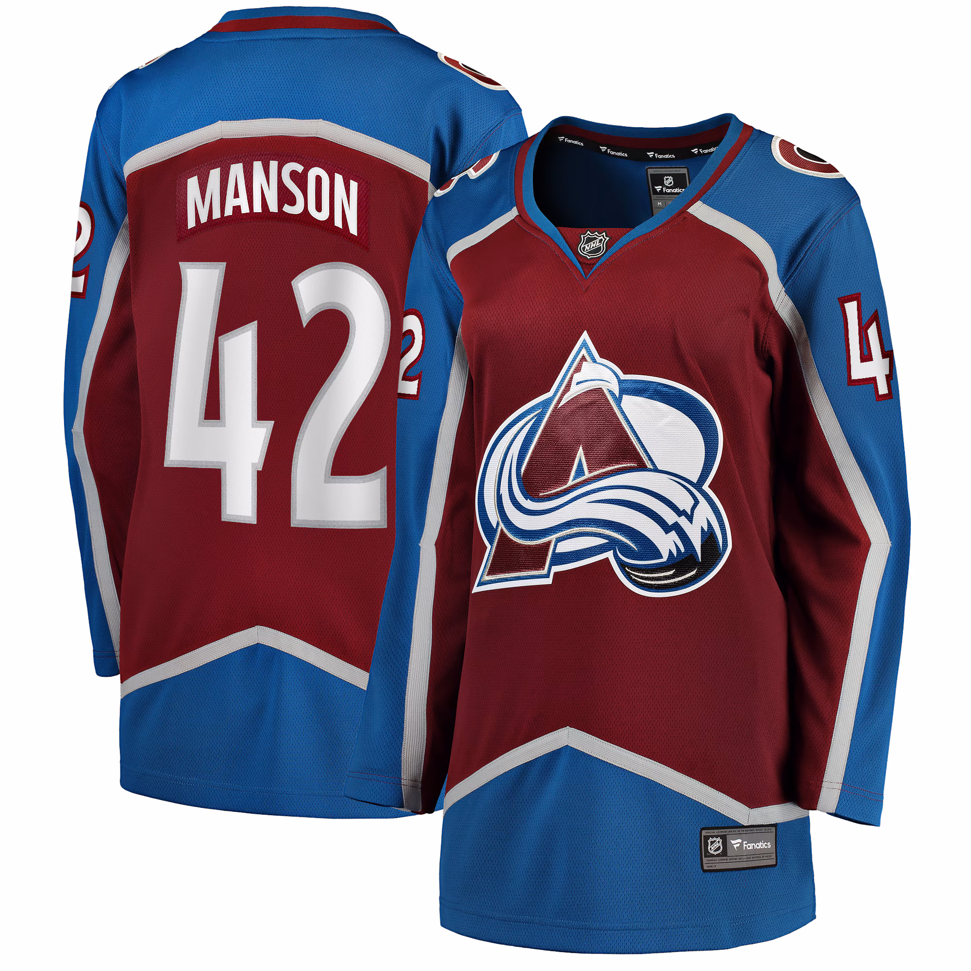 Women's Colorado Avalanche Josh Manson #42 Fanatics Burgundy Home Breakaway Player Jersey