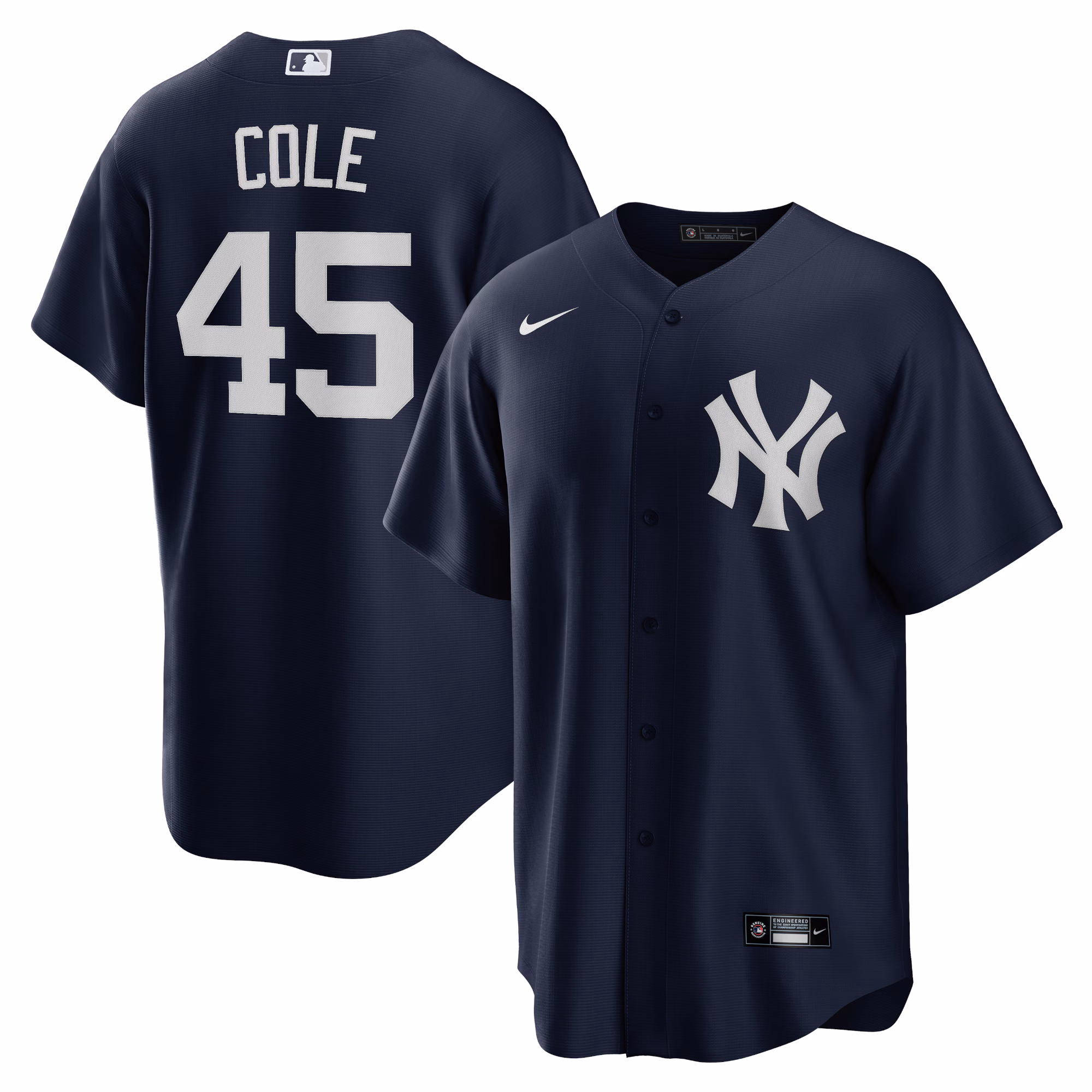 New York Yankees Gerrit Cole #45 Navy Alternate Replica Player Name Jersey