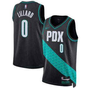 Damian Lillard Portland Trail Blazers Unisex 2022/23 Swingman Jersey - City Edition - Black