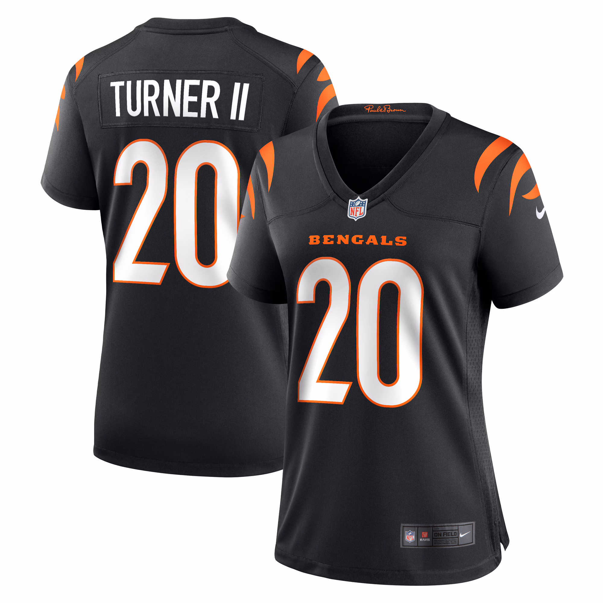 DJ Turner Cincinnati Bengals Women's Team Game Jersey -  Black