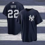 Men's New York Yankees #22 Juan Soto  Navy Jersey