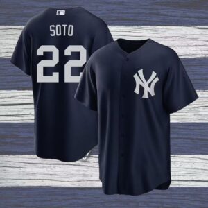 Men's New York Yankees #22 Juan Soto  Navy Jersey