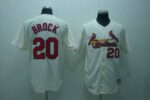 Mitchell And Ness 1967 St. Louis Cardinals #20 Lou Brock Stitched Cream Throwback Jersey