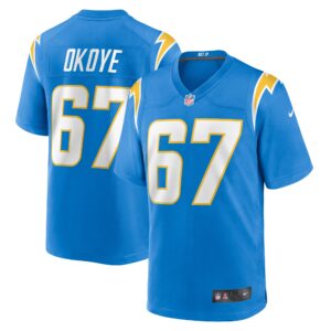 CJ Okoye Los Angeles Chargers Team Game Jersey -  Powder Blue