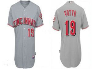 Cincinnati Reds #19 Joey Votto Grey Cool Base Stitched Jersey